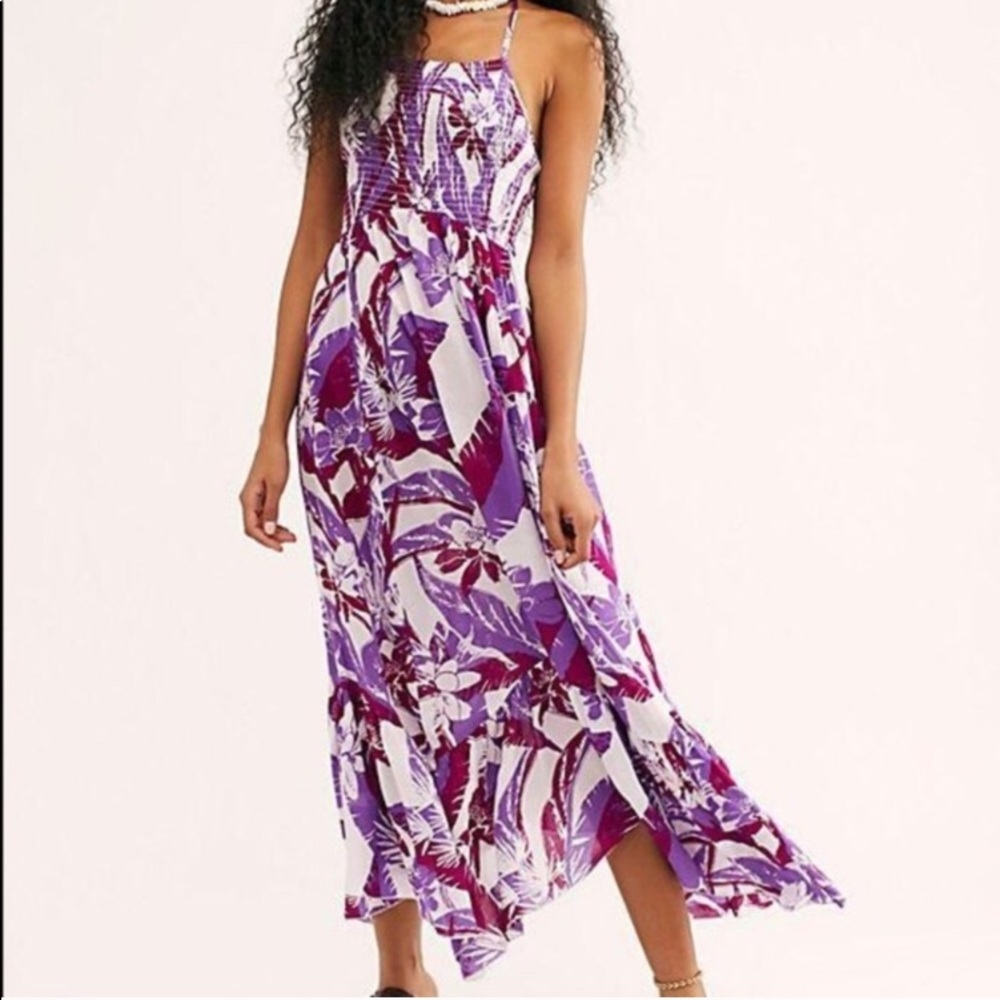 Free People Heat Wave floral print high low dress